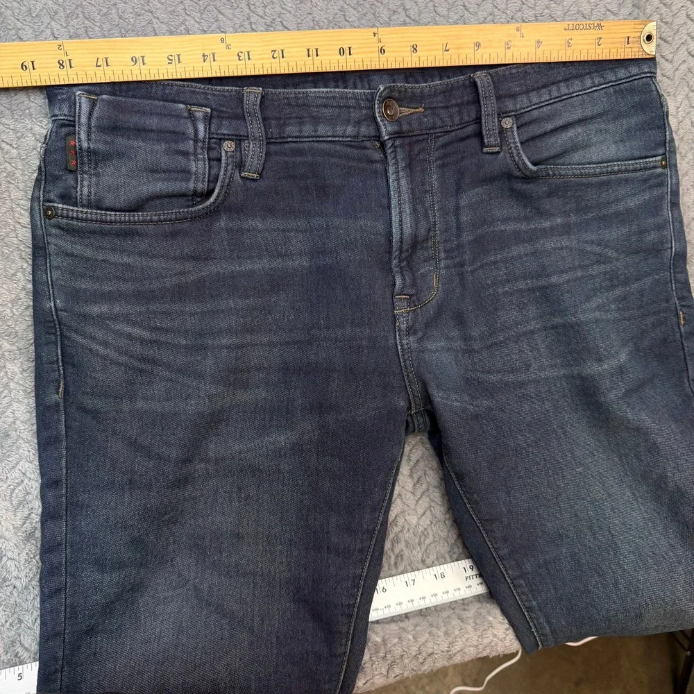 John Varvatos USA Jeans Mens 36x27 Blue Bowery Slim Straight‎ Dark Wash J306S4B